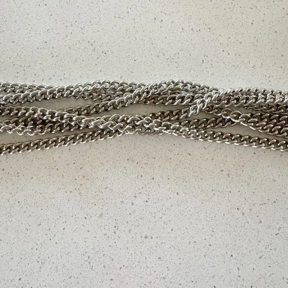 AR Paris‎ Mod Depos Vintage Chain Belt Red Leather Thick Chunky